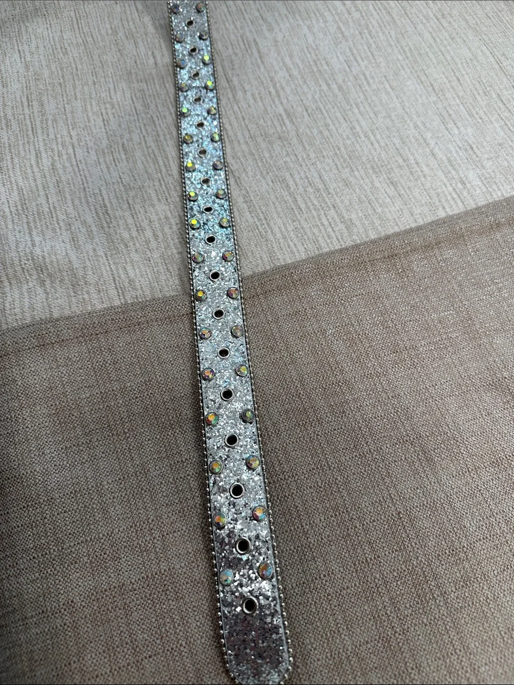Silver Crystal-Embellished Women's Belt